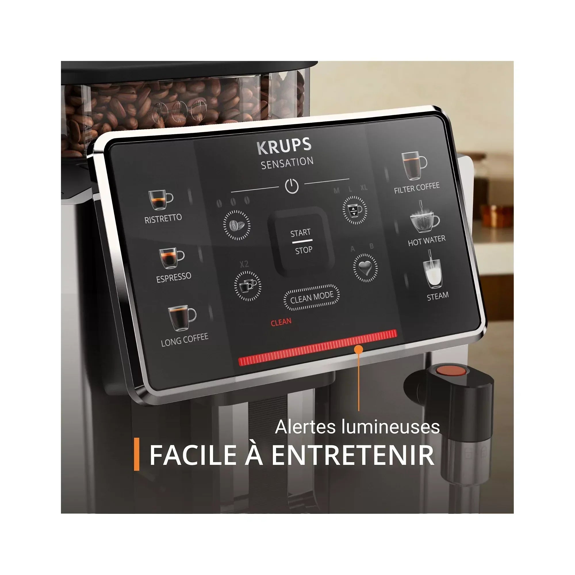 Expresso Broyeur Krups SENSATION SILVER