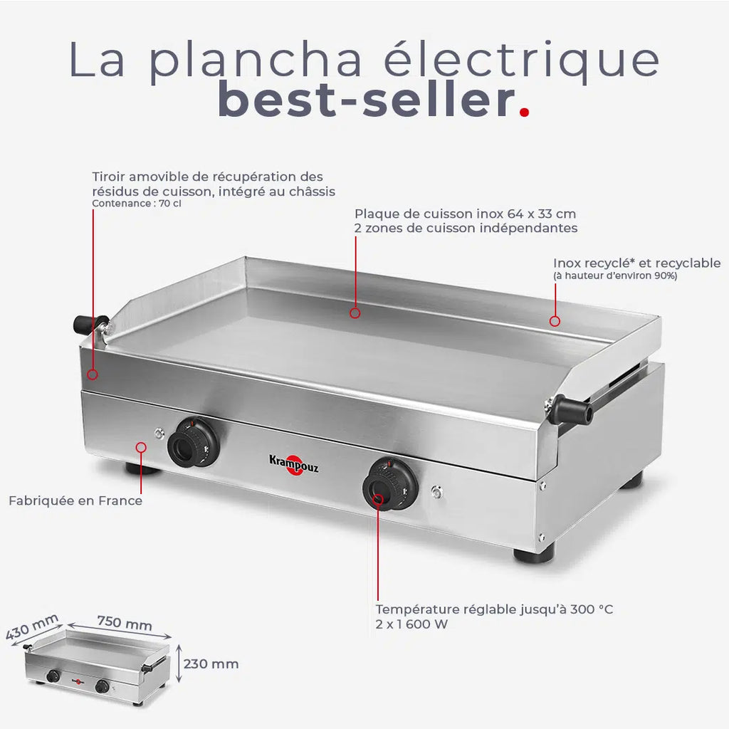 Krampouz - Plancha Saveur électrique